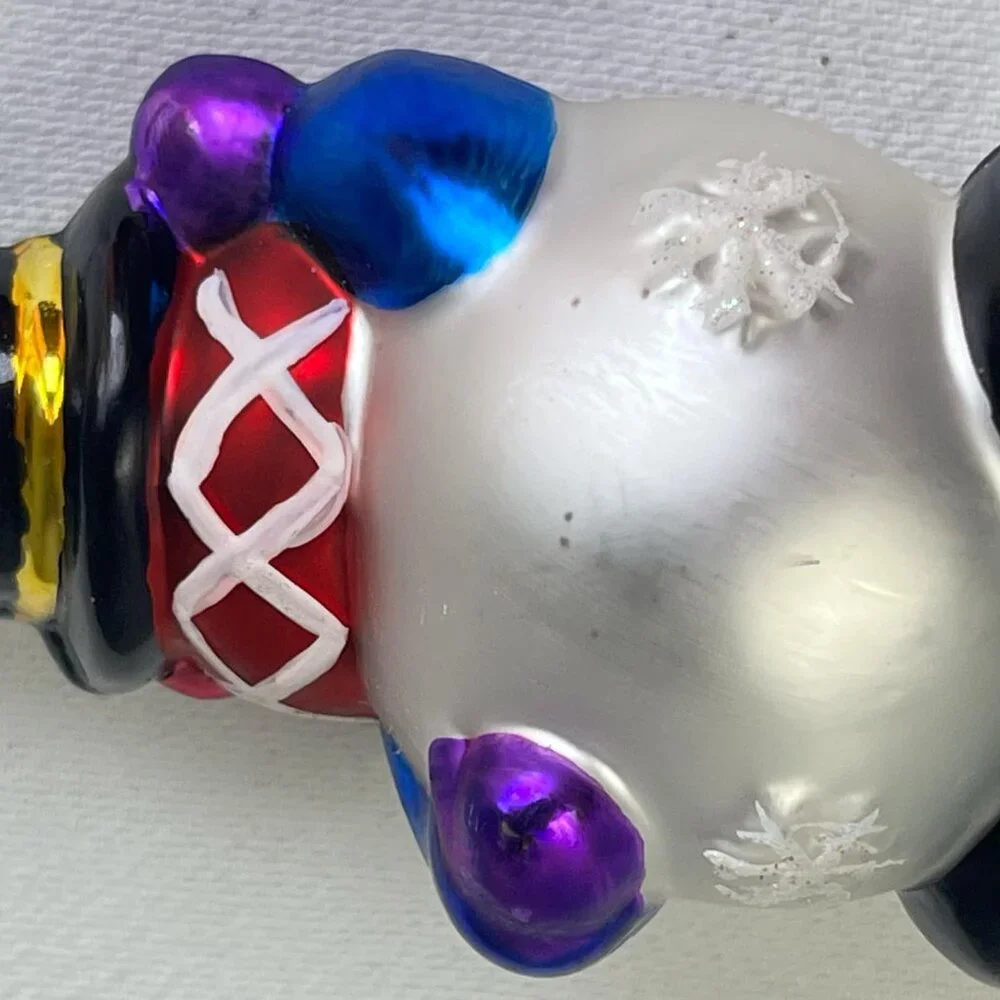 VTG Blown Glass Snowman Christmas Ornament Holiday Decor‎   DEFECTS from AGE